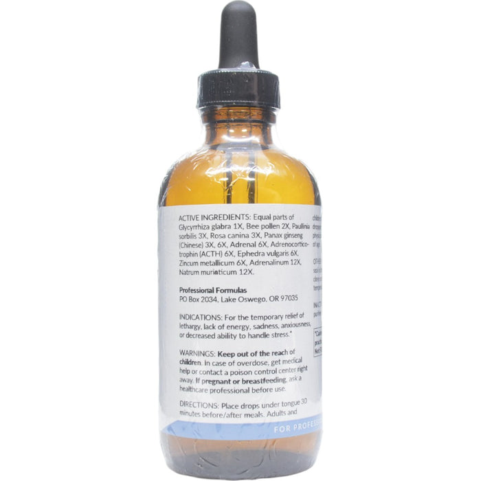 Professional Formulas Adrenal Liquescence 4 oz active ingredients label