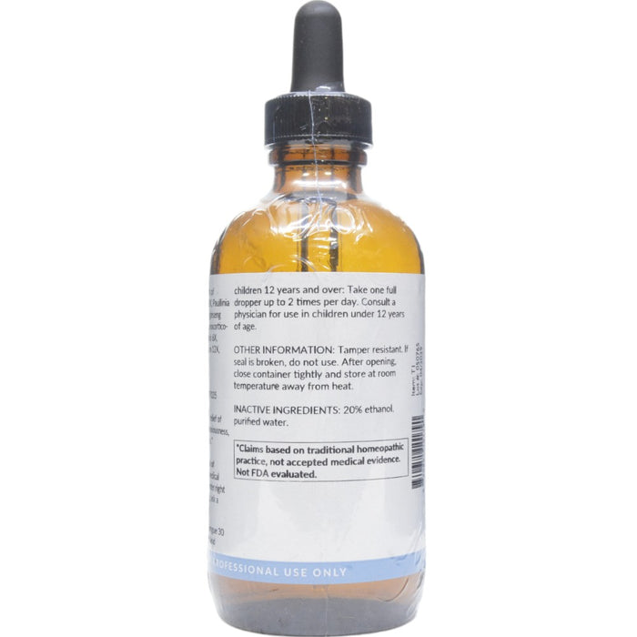 Professional Formulas Adrenal Liquescence 4 oz directions and inactive ingredients label