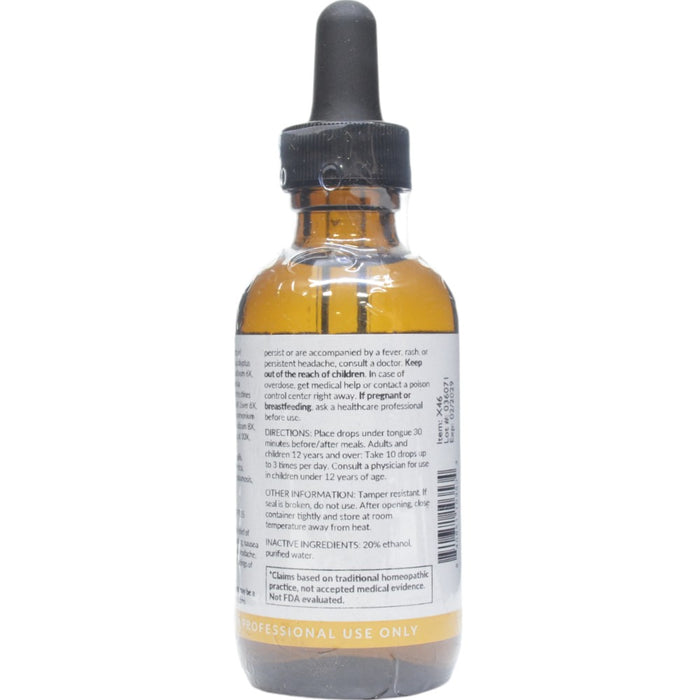 Professional Formulas Amoeba/Protozoan Detox 2 oz directions and inactive ingredients label