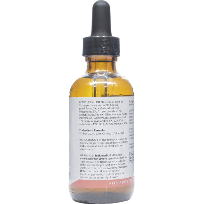 Professional Formulas Angina Drops 2 oz active ingredients label