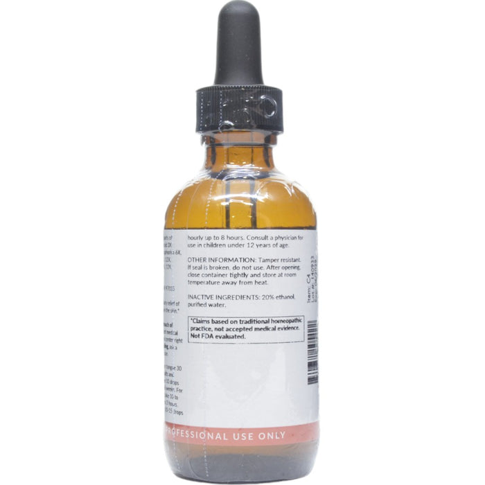 Professional Formulas Anti-Hives Drops 2 oz directions and inactive ingredients label