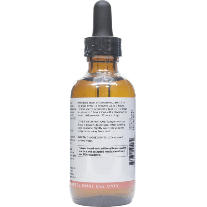 Professional Formulas Anti-Inflammation Drops 2 oz directions and inactive ingredients label