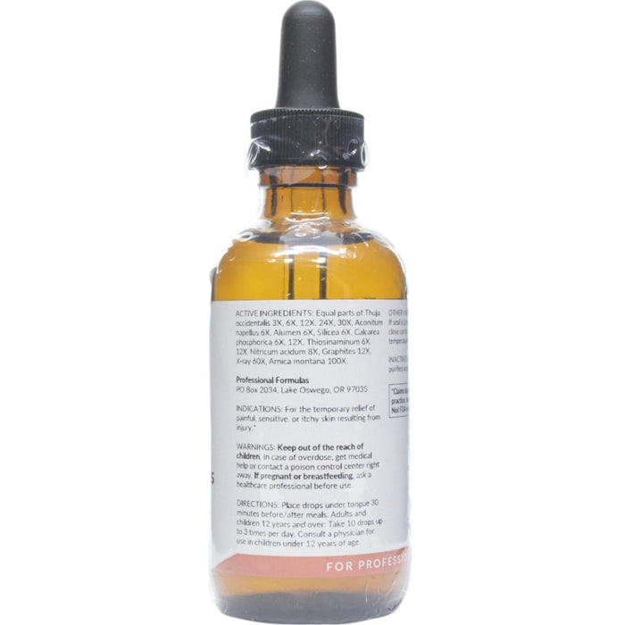 Professional Formulas Anti-Scar Drops 2 oz active ingredients label