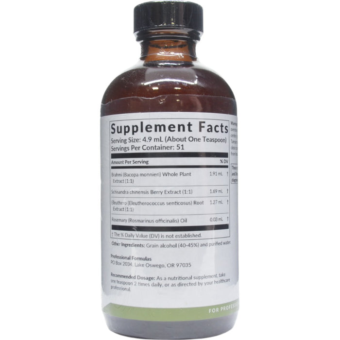Professional Formulas Bacopa Complex 8.4 oz supplement facts label