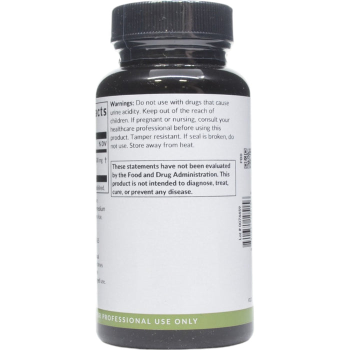 Professional Formulas Bearberry 500 mg 90 capsules warnings label