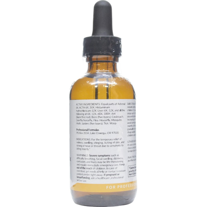 Professional Formulas Biting Insect Mix 2 oz active ingredients label