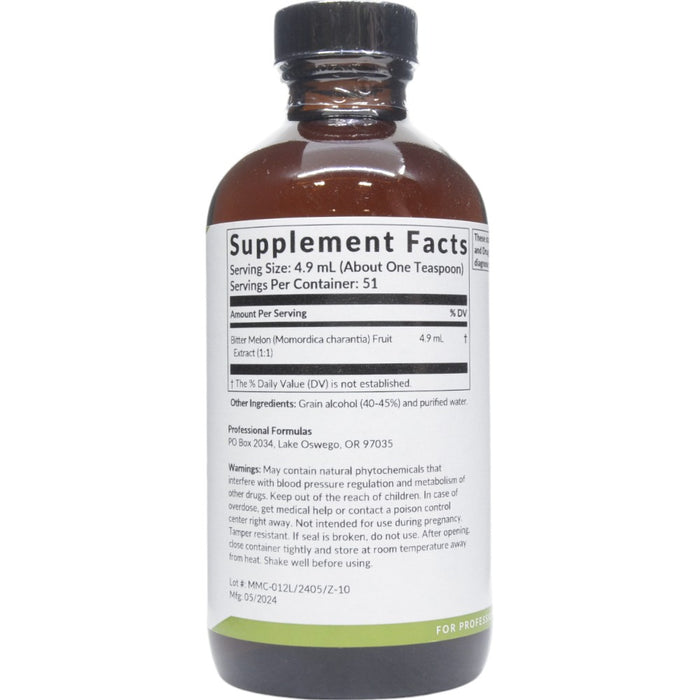 Professional Formulas Bitter Melon (Momordica charantia) 8.4 oz supplement facts label