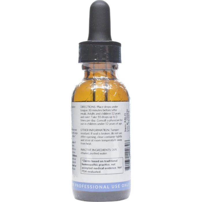Professional Formulas Bladder Drops 1 oz directions and inactive ingredients label