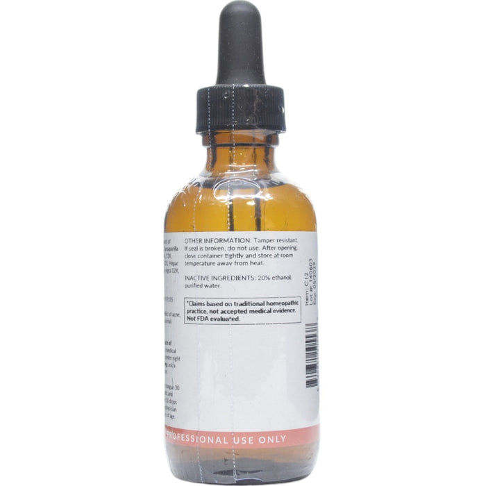 Professional Formulas Blood Clenz Drops 2 oz directions and inactive ingredients label