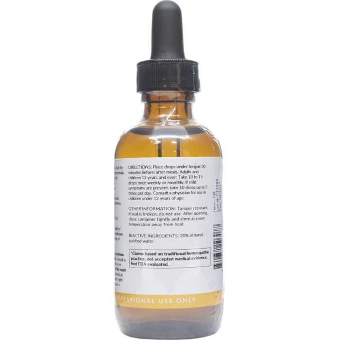 Professional Formulas Bowel Pathogen Nosode 2 oz directions and inactive ingredients label