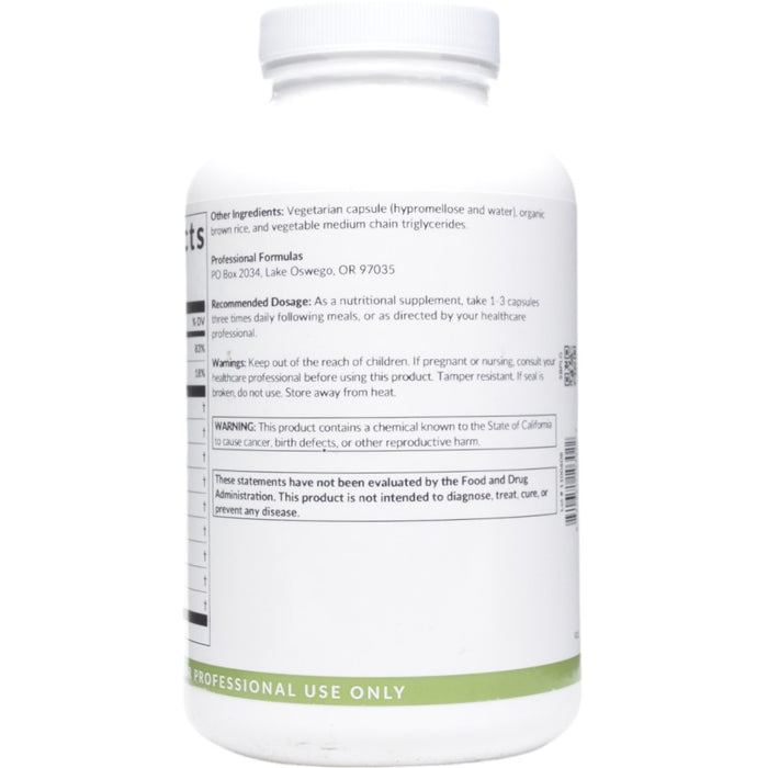 Professional Formulas Bromelain Papain 180 capsules directions label
