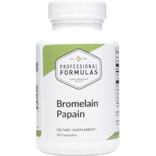 Professional Formulas Bromelain Papain, 60 capsules, front of bottle