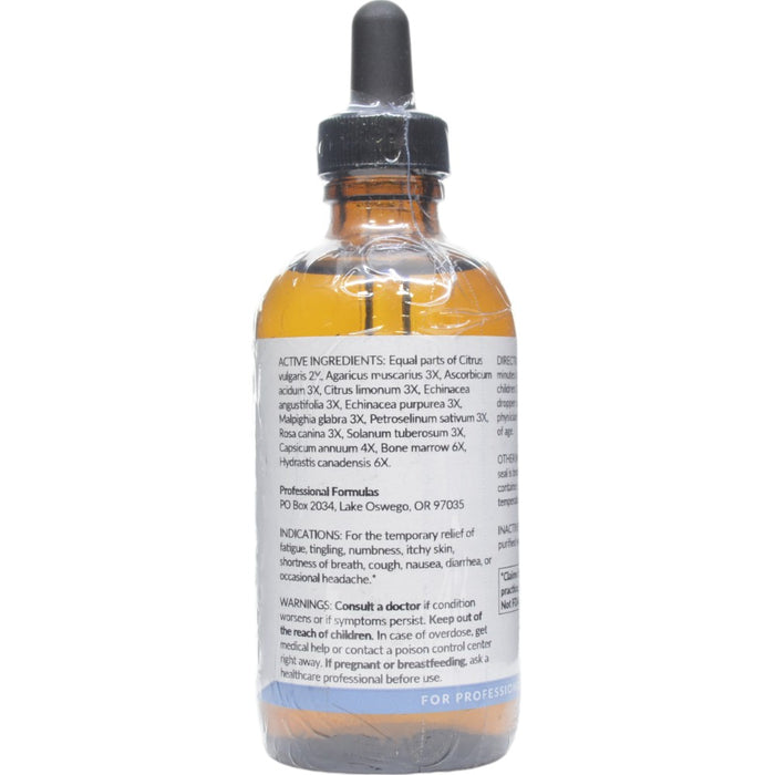 Professional Formulas C-Balance Liquescence 4 oz active ingredients label