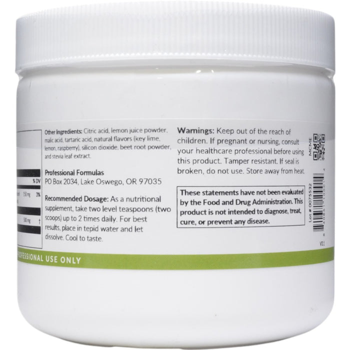 Professional Formulas Cal/Mag Effervescent 8 oz suggested use label