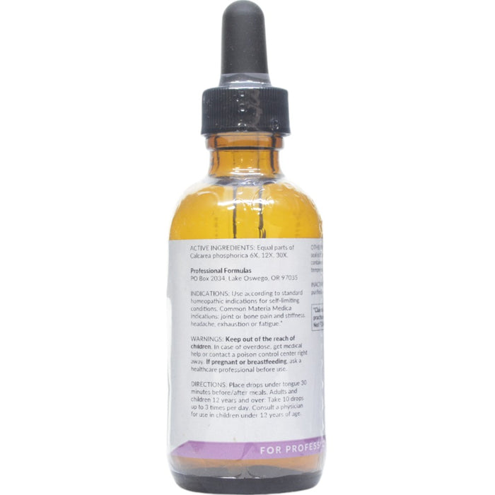 Professional Formulas Calcarea Phosphorica 2 oz active ingredients label