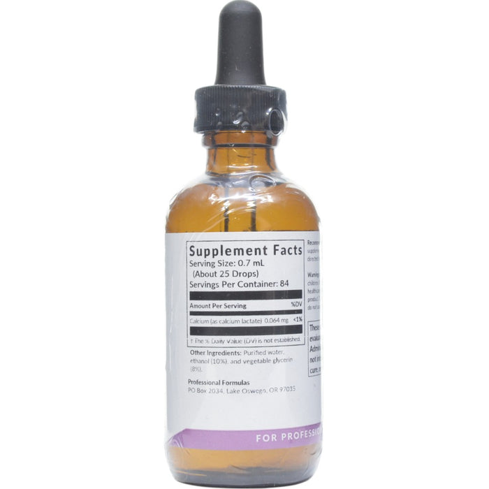 Professional Formulas Calcium Oligo 2 oz supplement facts label