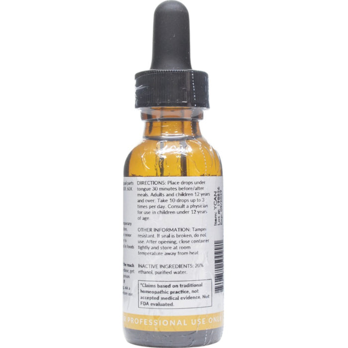 Professional Formulas Candida Albicans 1 oz directions and inactive ingredients label