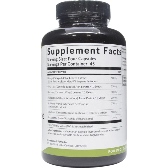 Professional Formulas CerebroTone 180 capsules supplement facts label