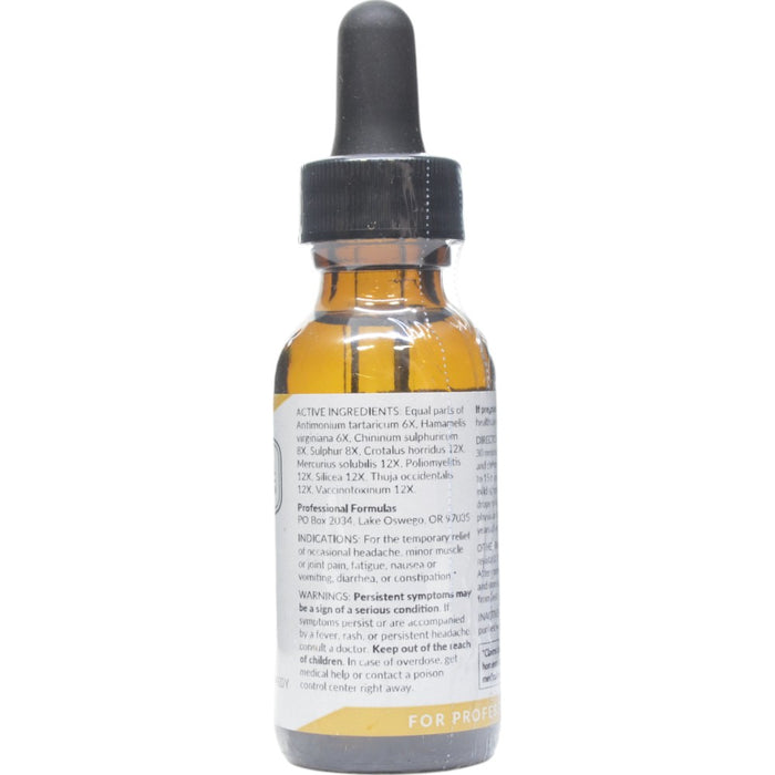 Professional Formulas Childhood Vaccination Nosode Combination 1 oz active ingredients label