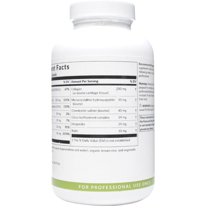 Professional Formulas Collagen Complex 180 capsules supplement facts label, continued