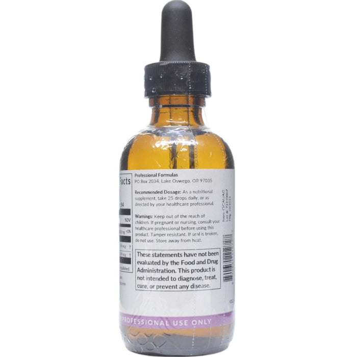 Professional Formulas Copper/Gold/Silver Oligo 2 oz suggested use label