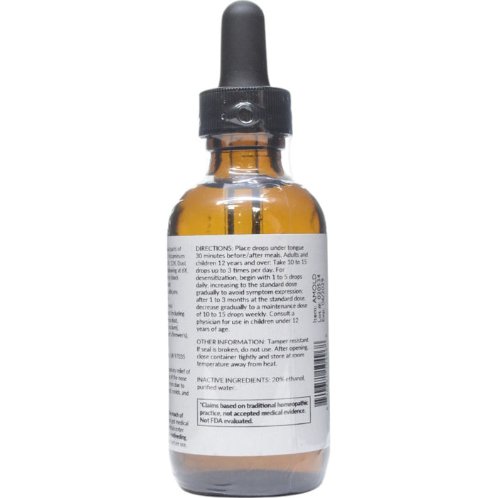 Professional Formulas Dust & Mold Allersode 2 oz directions and inactive ingredients label