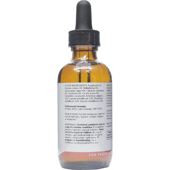 Professional Formulas Epilepsy Drops 2 oz active ingredients label