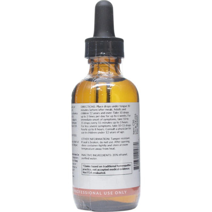 Professional Formulas Epilepsy Drops 2 oz directions and inactive ingredients label