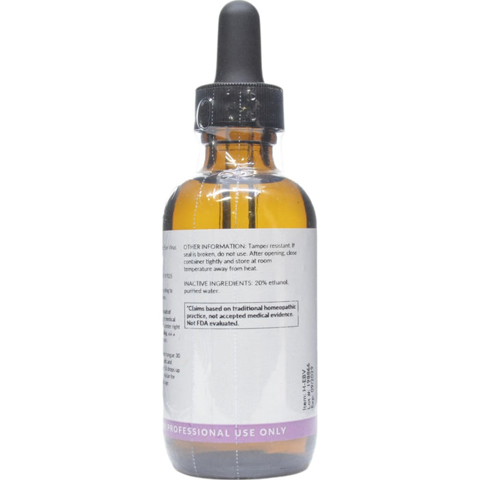Professional Formulas Epstein Barr Virus 500X 2 oz directions and inactive ingredients label