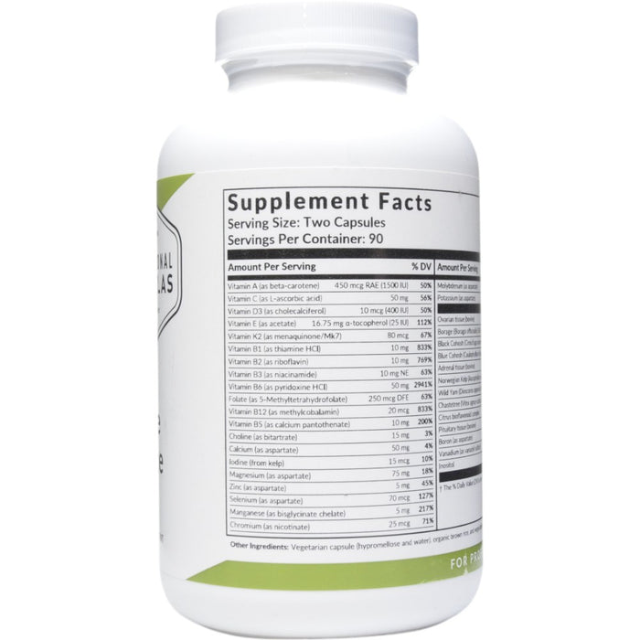 Professional Formulas Female Balance 180 capsules supplement facts label