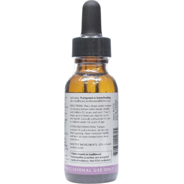 Professional Formulas Fifth Chakra (Throat) 1 oz directions and inactive ingredients label