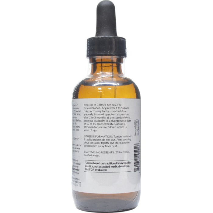 Professional Formulas Flower Mix Allersode 2 oz directions and inactive ingredients label