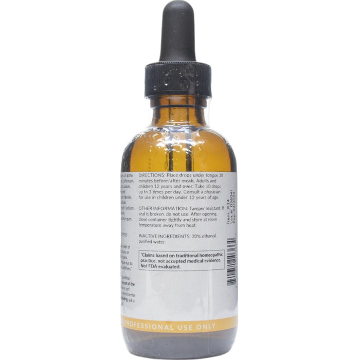 Professional Formulas Food Additive Detox 2 oz directions and inactive ingredients label
