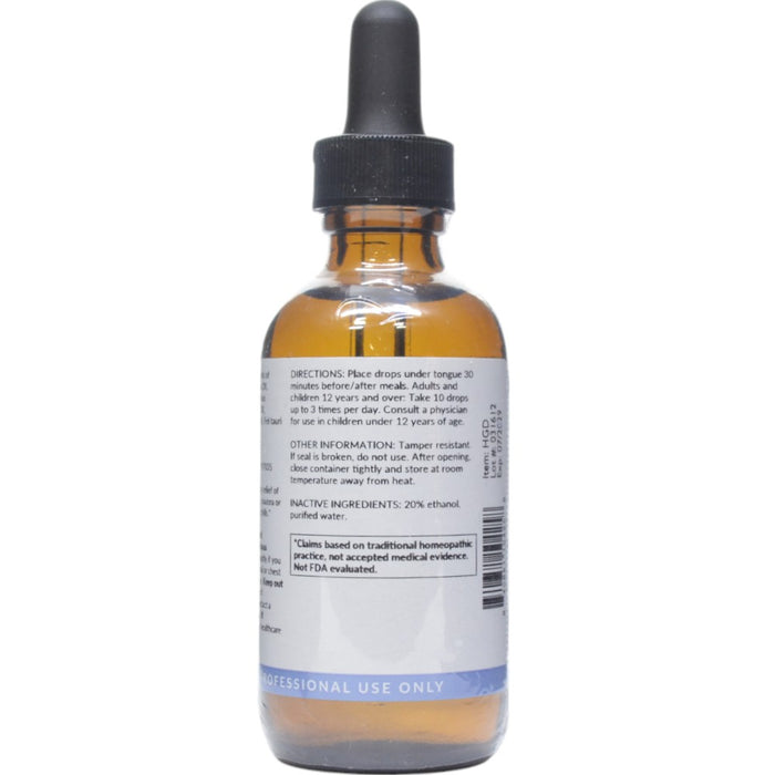 Professional Formulas Gallbladder Drops 2 oz directions and inactive ingredients label