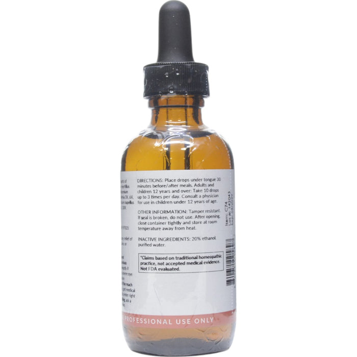 Professional Formulas Glaucoma Drops 2 oz directions and inactive ingredients label