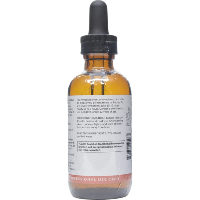 Professional Formulas Headache Drops 2 oz directions and inactive ingredients label