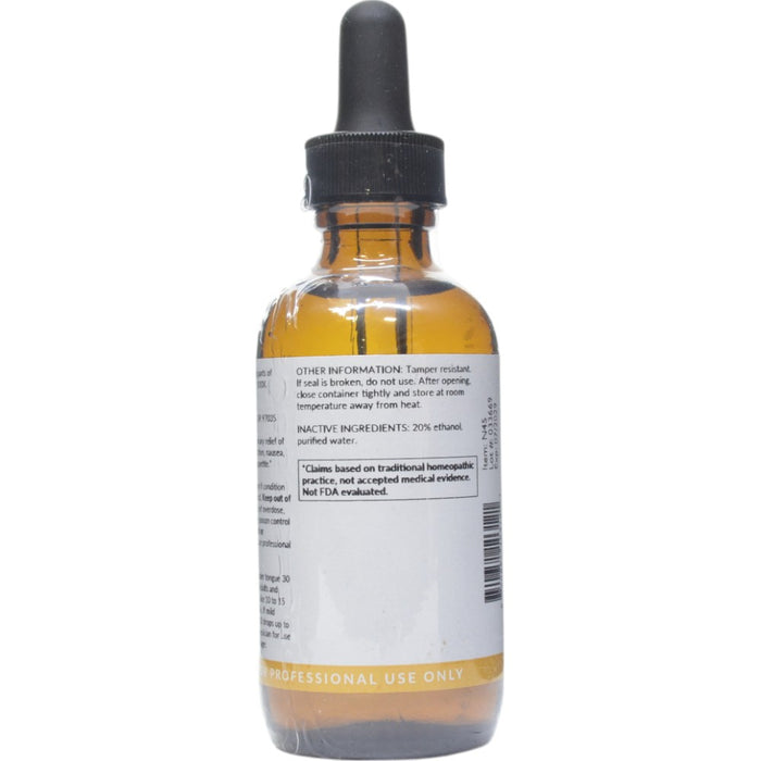 Professional Formulas Helicobacter Pylori Nosode 2 oz directions and inactive ingredients label