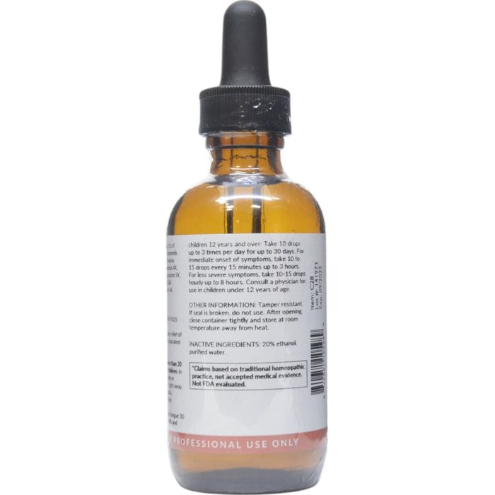 Professional Formulas Hemorrhoid Drops 2 oz directions and inactive ingredients label