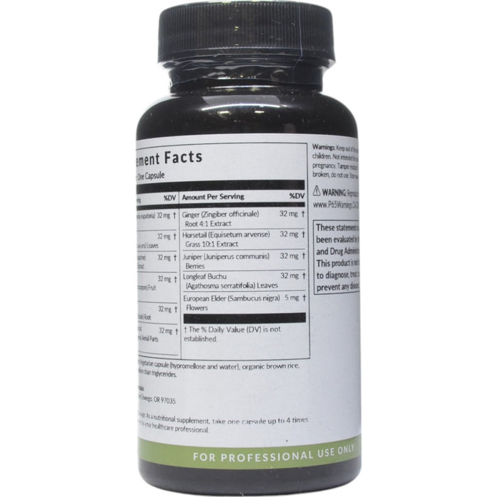 Professional Formulas Herbal Di-Retic 90 capsules supplement facts label, continued