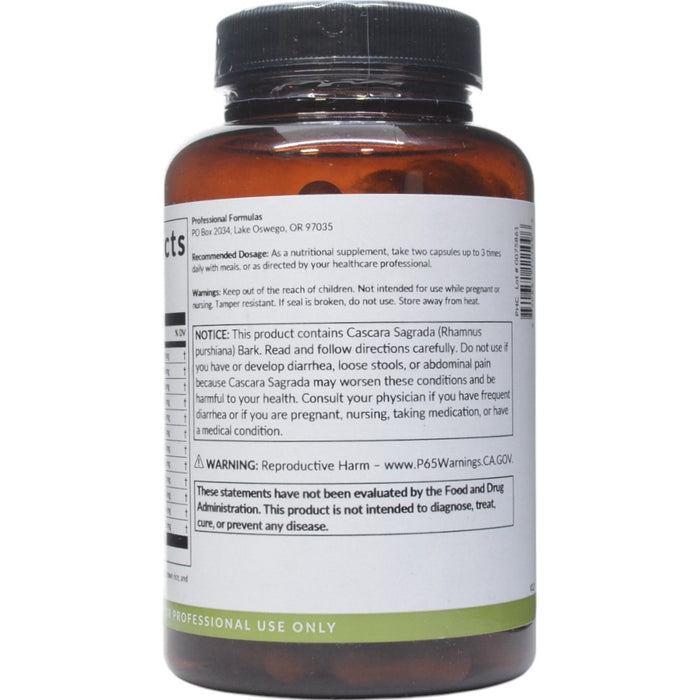 Professional Formulas Herbal Hepaclenz 90 capsules suggested use label