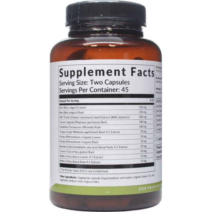 Professional Formulas Herbal Hepaclenz 90 capsules supplement facts label