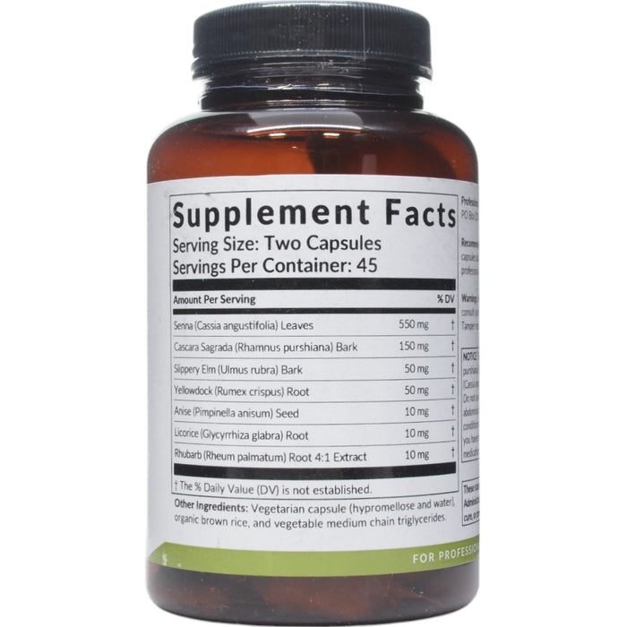 Professional Formulas Herbalax 90 capsules supplement facts label