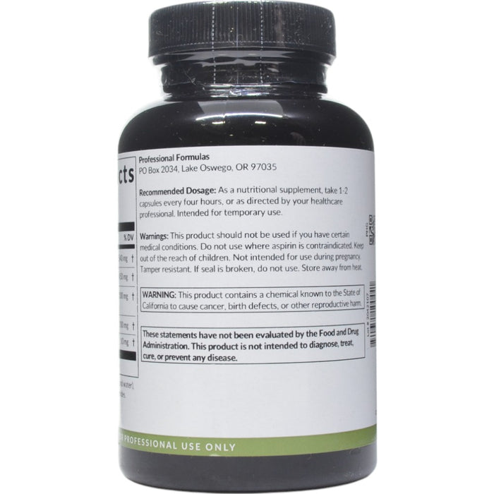 Professional Formulas Herbalgesic 90 capsules suggested use label