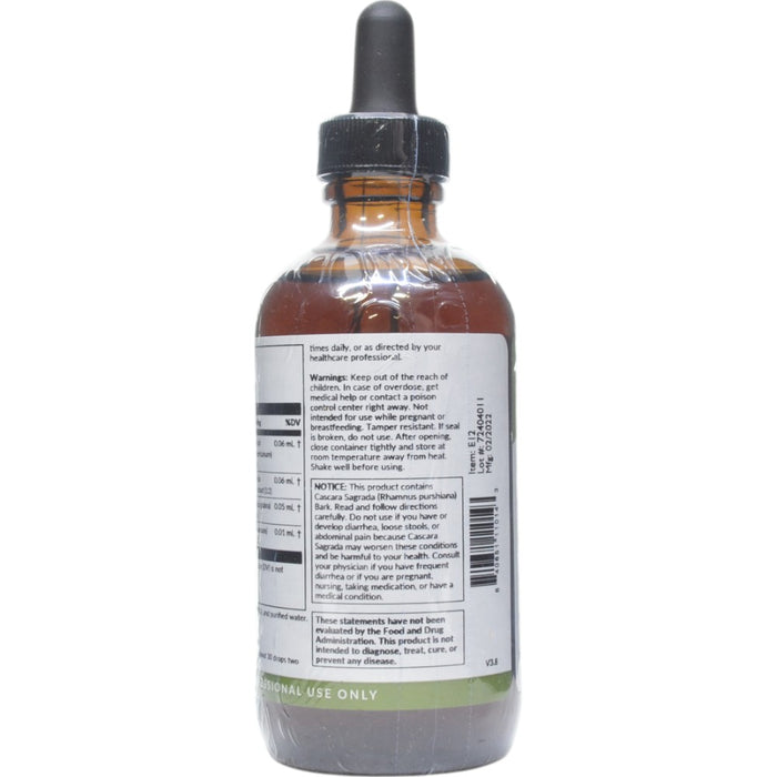 Professional Formulas Hoxsey-Like Formula 4 oz label side panel