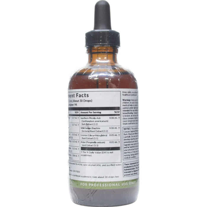Professional Formulas Hoxsey-Like Formula 4 oz supplement facts label, continued