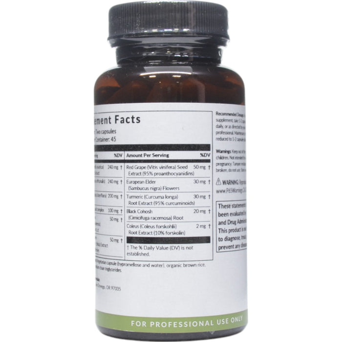 Professional Formulas Hyperease 90 capsules supplement facts label, continued