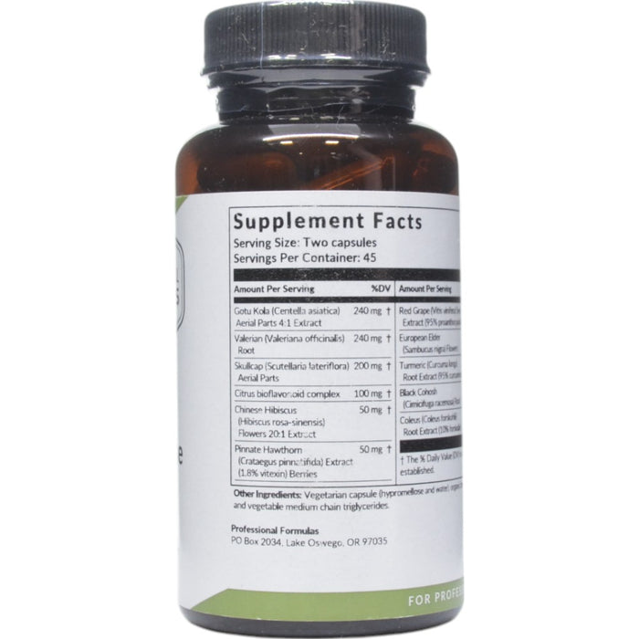 Professional Formulas Hyperease 90 capsules supplement facts label