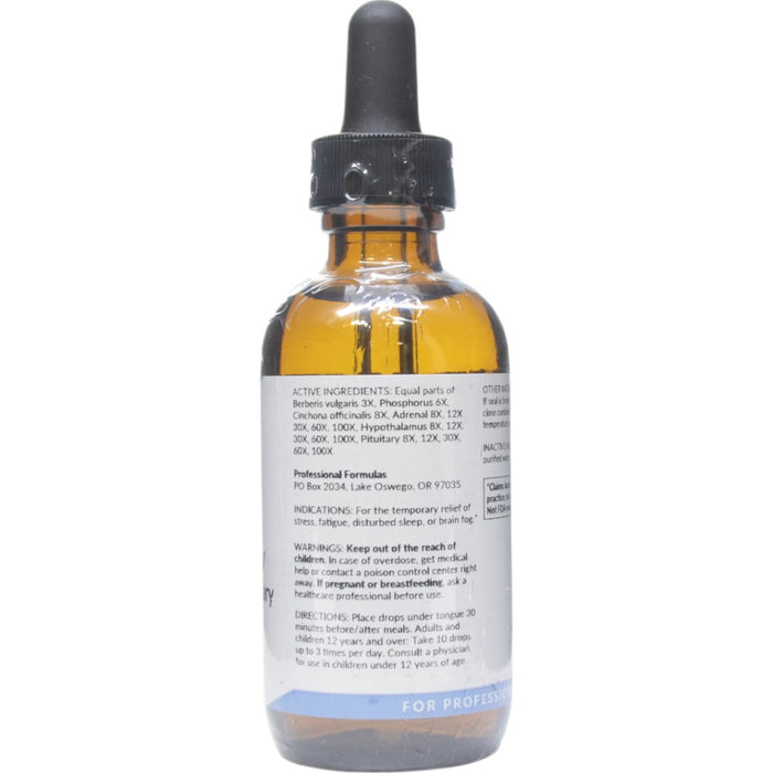 Professional Formulas Hypothalamus/Adrenal/Pituitary Drops 2 oz active ingredients label