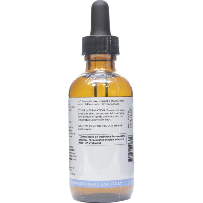 Professional Formulas Kidney/Prostate/Adrenal Drops 2 oz directions and inactive ingredients label