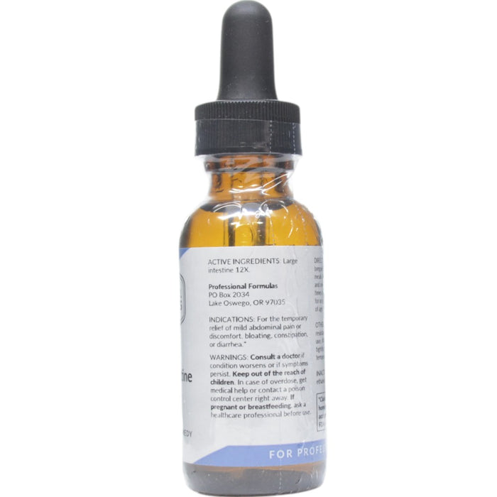 Professional Formulas Large Intestine Drops 1 oz active ingredients label